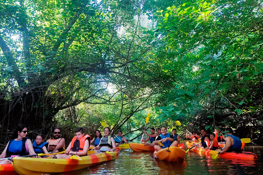 kayak en el rio Bembezar